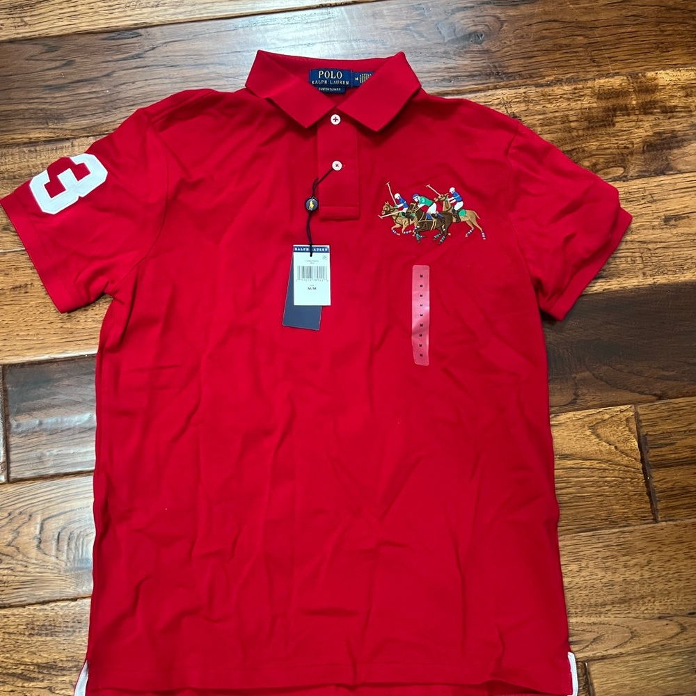 Polo by Ralph Lauren Red Polo Shirt with Embroidered Logo